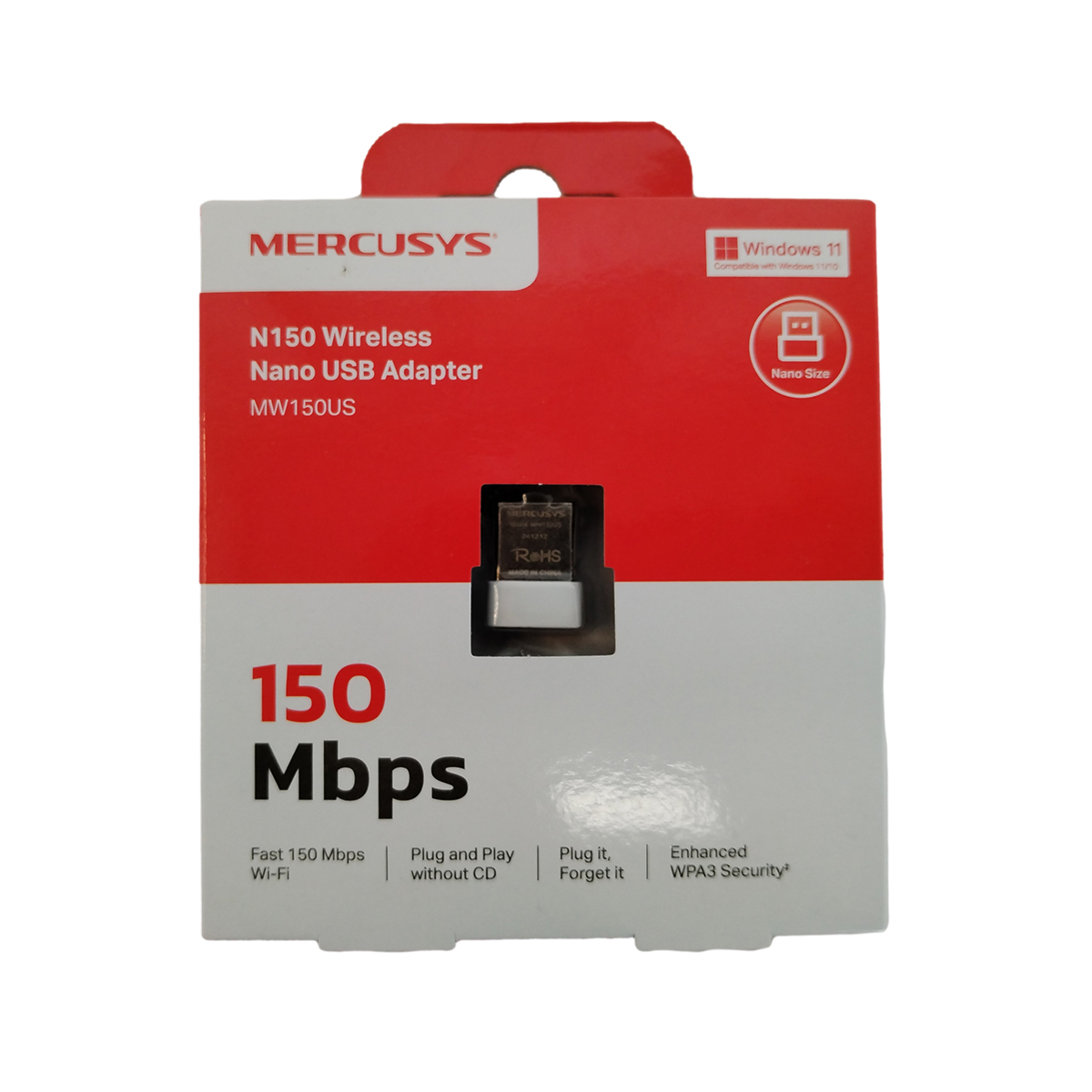 Adaptador WIFI - Nano Receptor USB MERCUSYS MW150US 150 Mbps