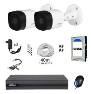 Kit Camaras Seguridad Exterior Full Hd Completo Dvr y Disco