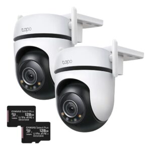 Kit X2 Cámaras Seguridad Exterior Tapo C520 + Memoria 128gb