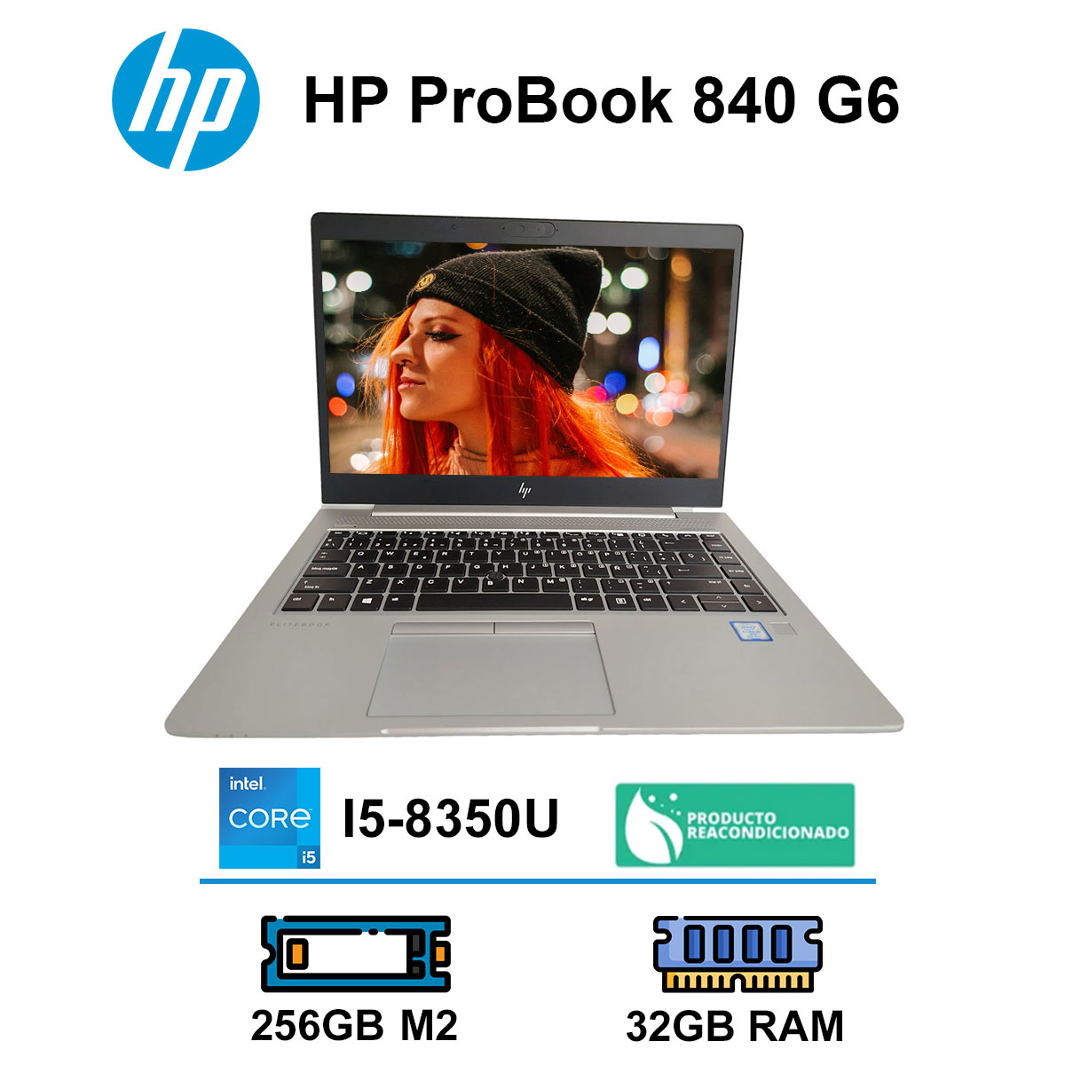 Laptop Hp I5-8250u 4 Núcleos 32gb Ram 256gb Ssd Full Hd
