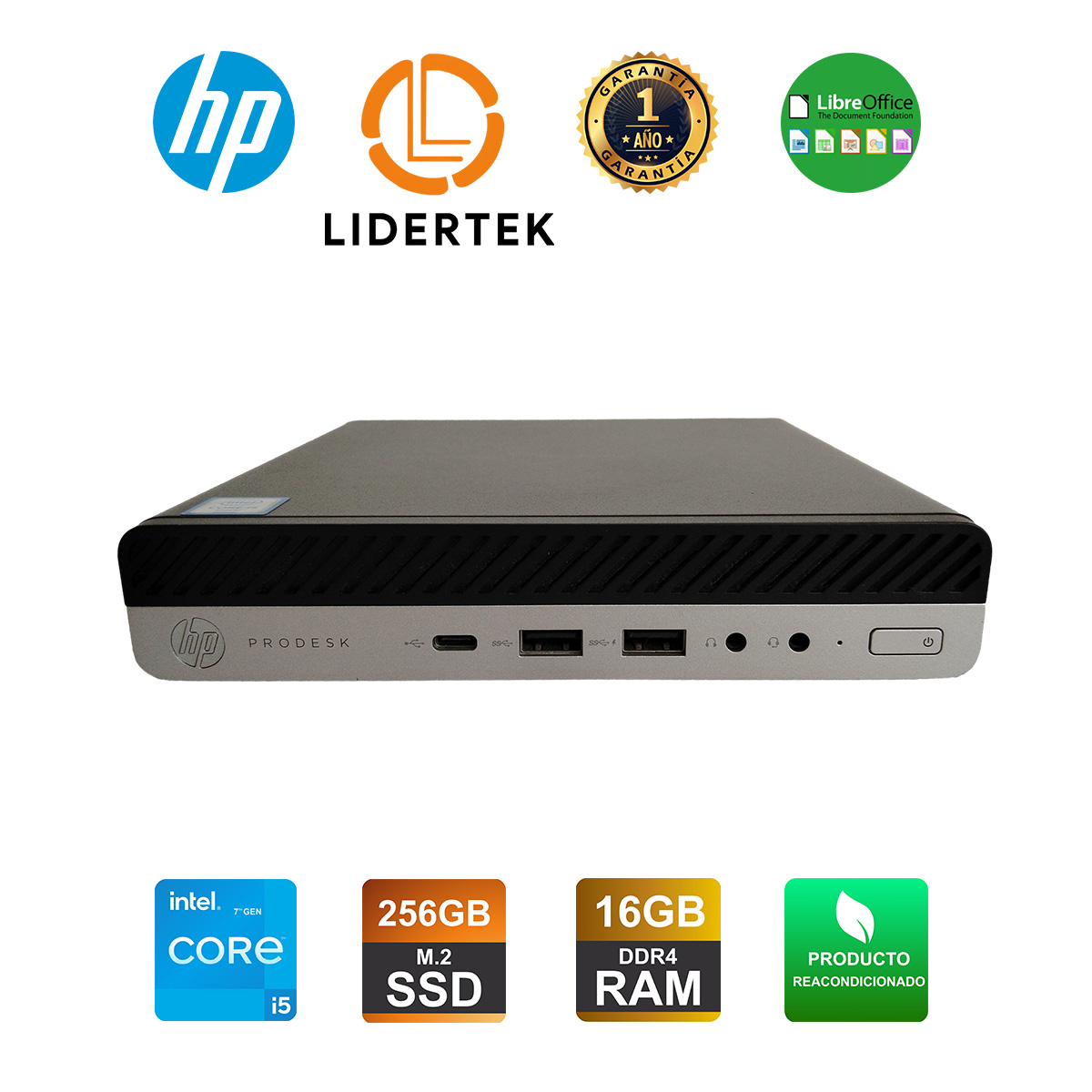 Mini Pc Escritorio Hp Core i5 16gb Ram Windows 11 Pro