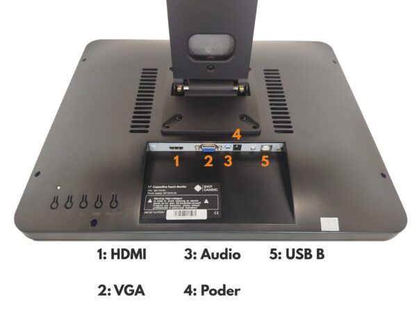Pantalla Tactil Monitor Led Vga Hdmi Usb Shot Gaming 17”