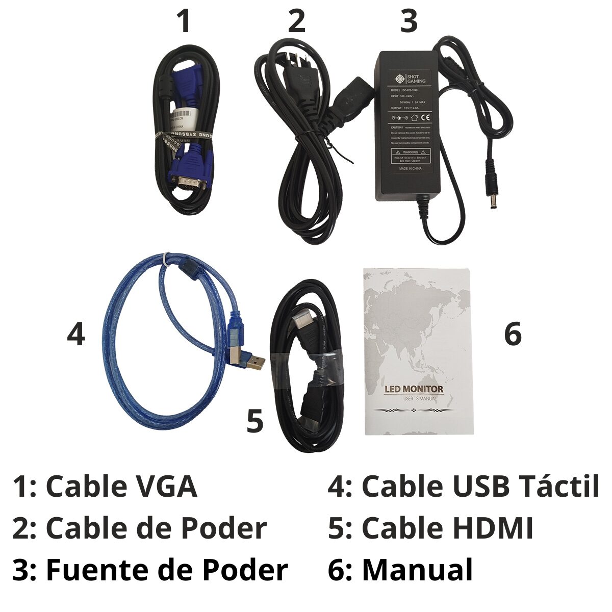 Pantalla Tactil Monitor Led Vga Hdmi Usb Shot Gaming 17”