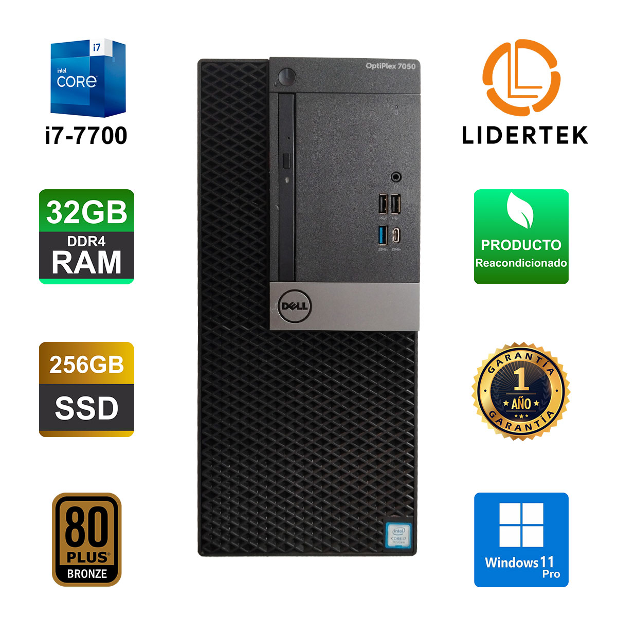 Pc Computadora Escritorio Core i7-6700 64gb Ram 256gb Ssd