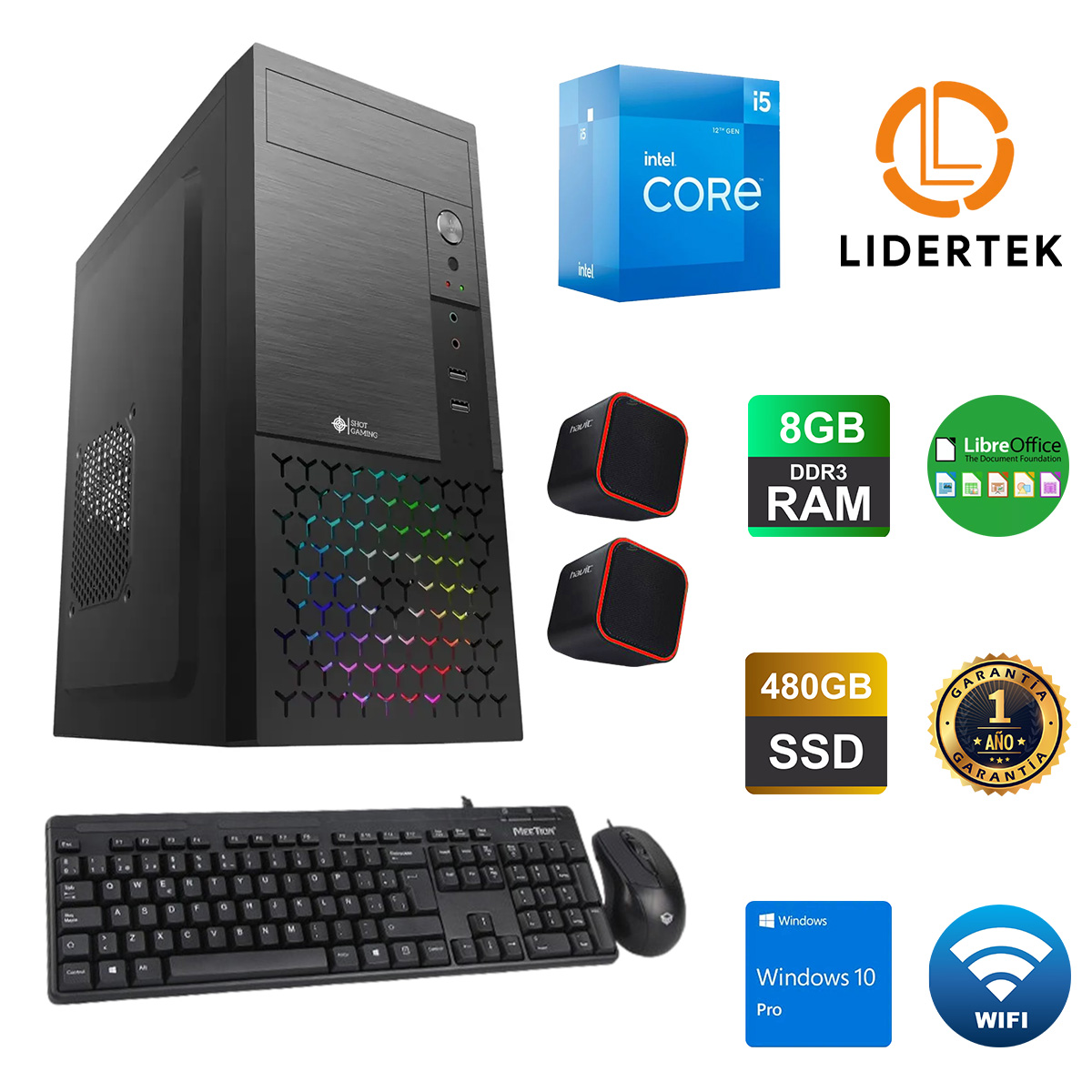 Torre Computadora Pc Intel Core I5 3.2ghz 8gb 500gb W10 Ofi