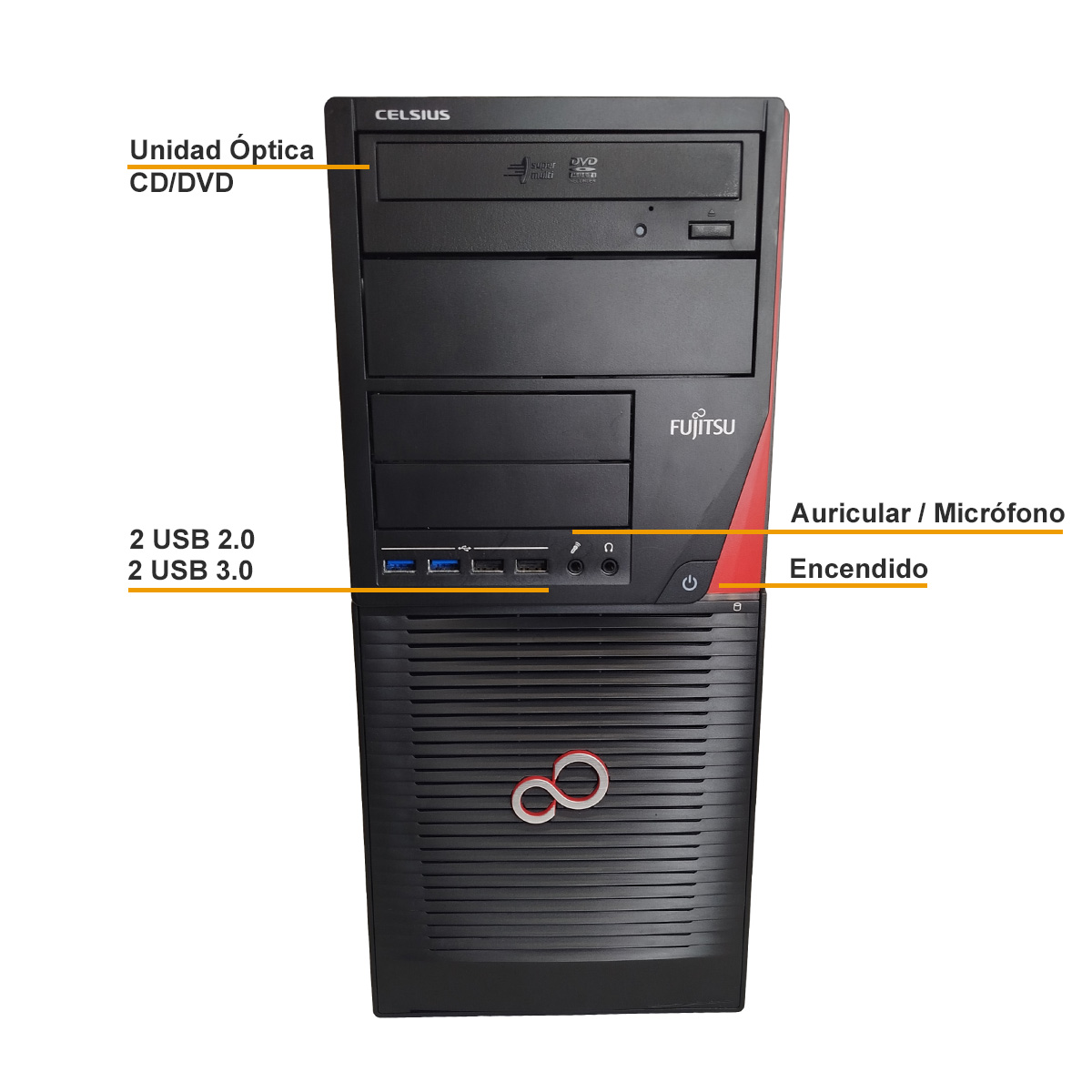 Torre Pc Escritorio Intel Core I5 8gb Ssd 256gb Win11 - W550