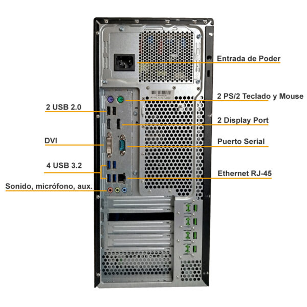 Torre Pc Escritorio Intel Core I5 8gb Ssd 256gb Win11 - W550