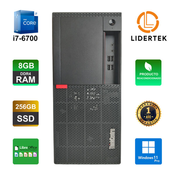 Torre Pc Escritorio Intel Core i7 8gb Ssd 256gb Windows 11