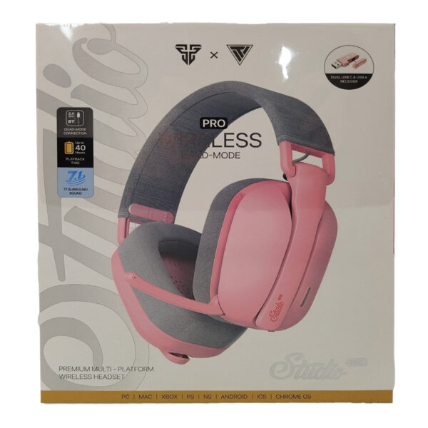Auriculares Gamer Inalambrico Fantech Studio Pro Rosa