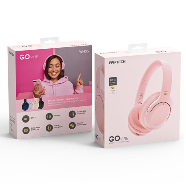 Auriculares Inalambricos con Microfono Fantech Go Vibe Rosa