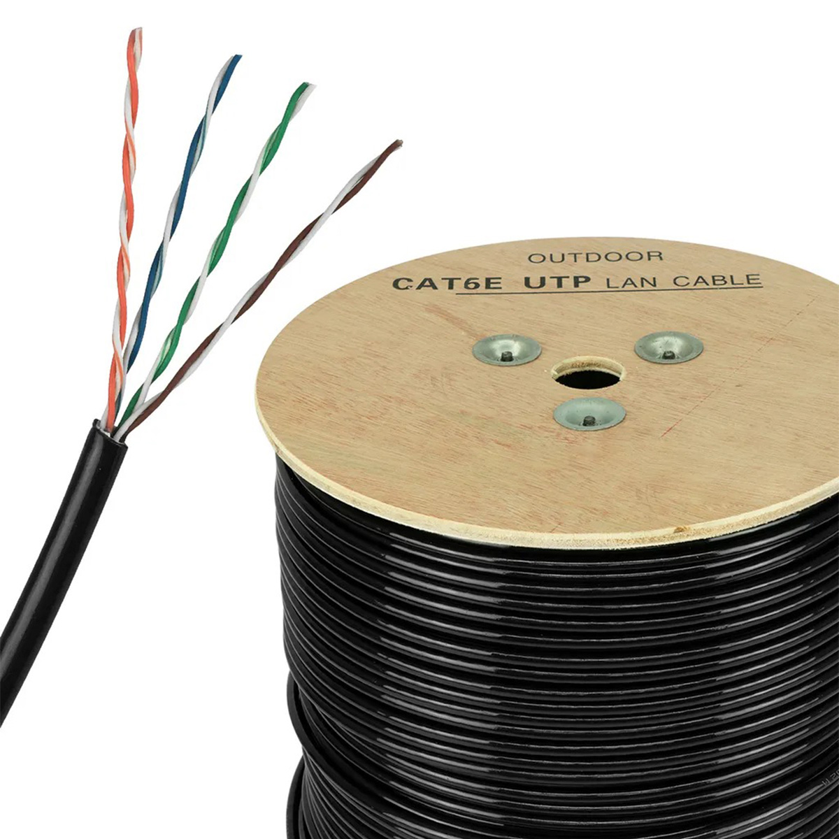 Bobina Cable Red Utp Cat 6e 305m - Exterior Cobre Anti Flama