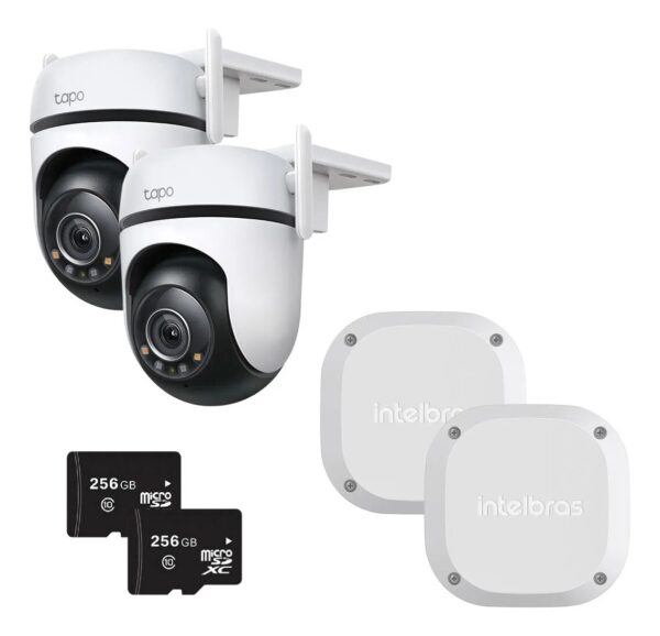 Cámara Exterior Tapo C520 256gb Kit x2 y Video Instalación