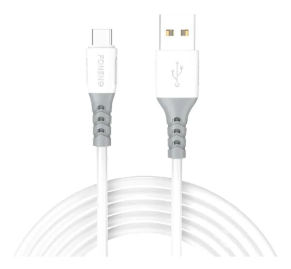 Cable Tipo C - 1Mt - 3A - Blanco - Foneng X66