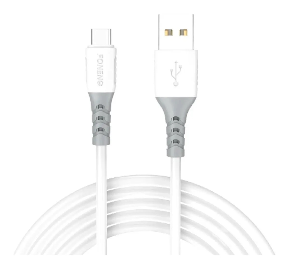 Cable Tipo C - 1Mt - 3A - Blanco - Foneng X66
