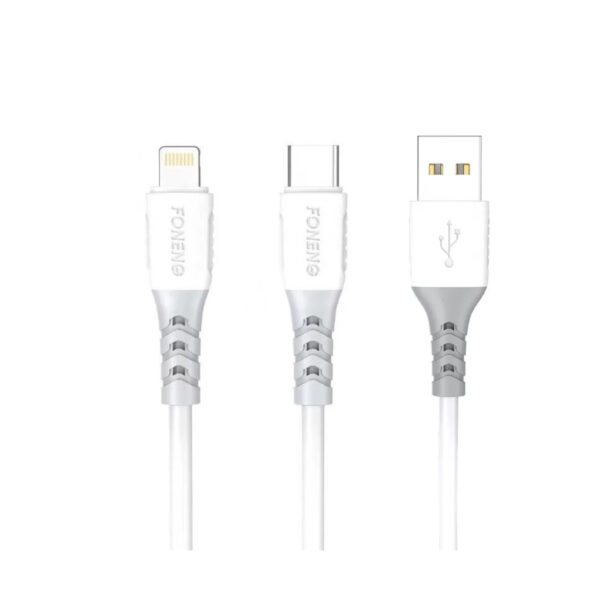 Cable Tipo C - 1Mt - 3A - Blanco - Foneng X66