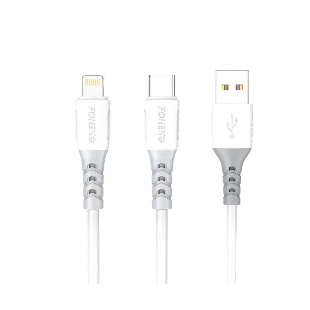 Cable Tipo C - 1Mt - 3A - Blanco - Foneng X66