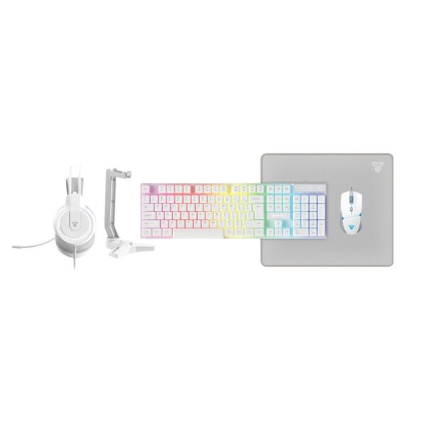 Combo Gamer Fantech P51 5 en 1 White Space Teclado Mouse RGB