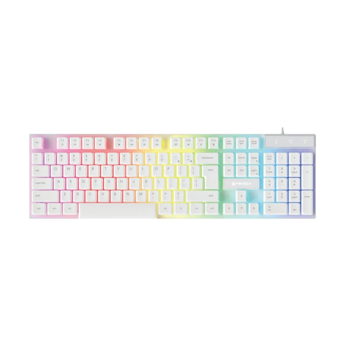 Combo Gamer Fantech P51 5 en 1 White Space Teclado Mouse RGB