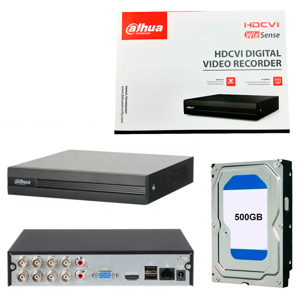 Dvr Dahua 8ch Xvr-1b08-i 1080P Full HD 1200M Inteligente