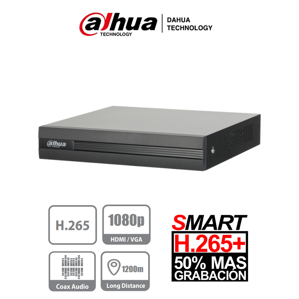 Dvr Dahua 8ch Xvr-1b08-i 1080P Full HD 1200M Inteligente
