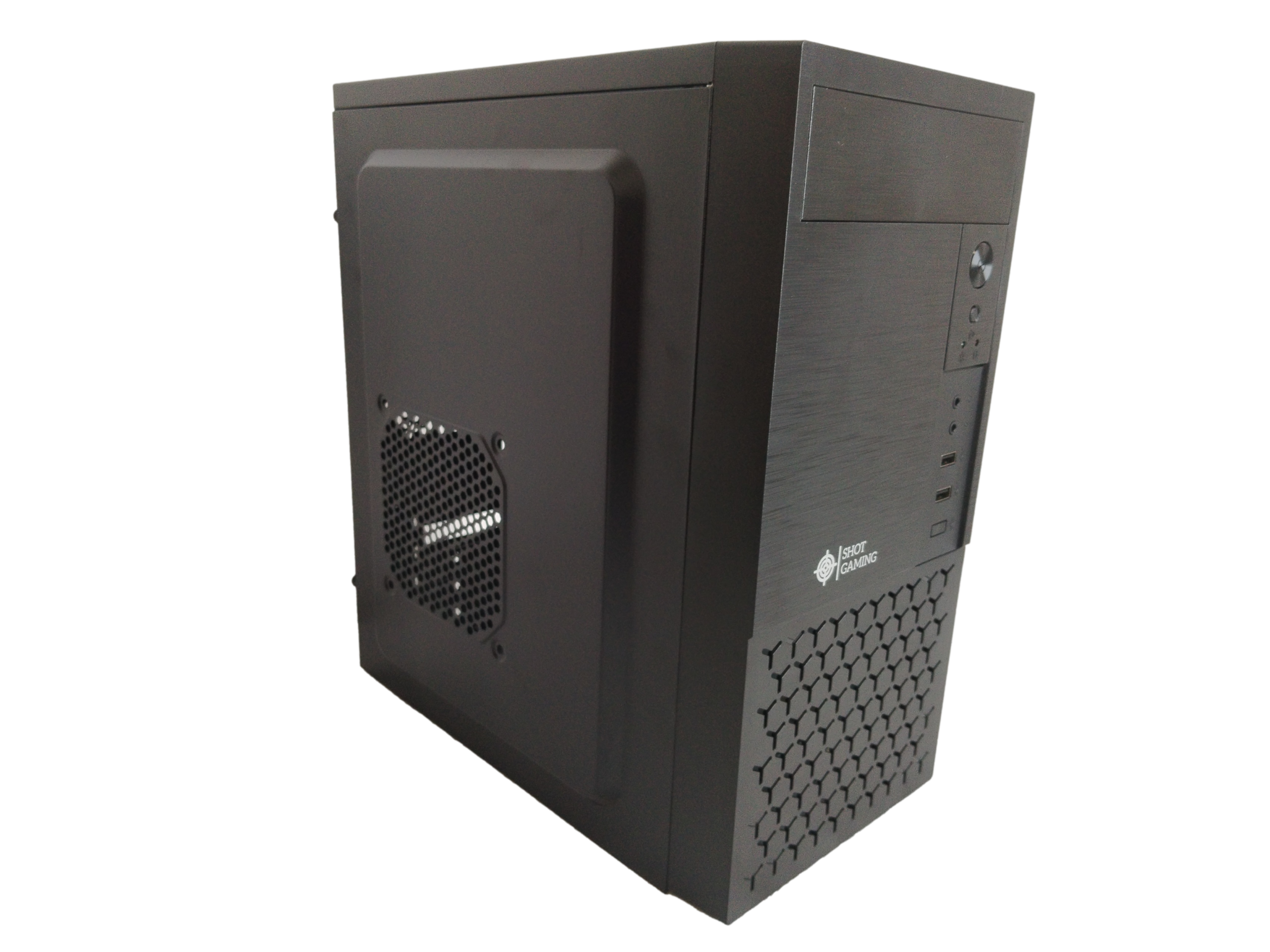 GABINETE PC SHOT GAMING SHOT-FA-5015| FUENTE + COMBO COMPLETO | NEGRO