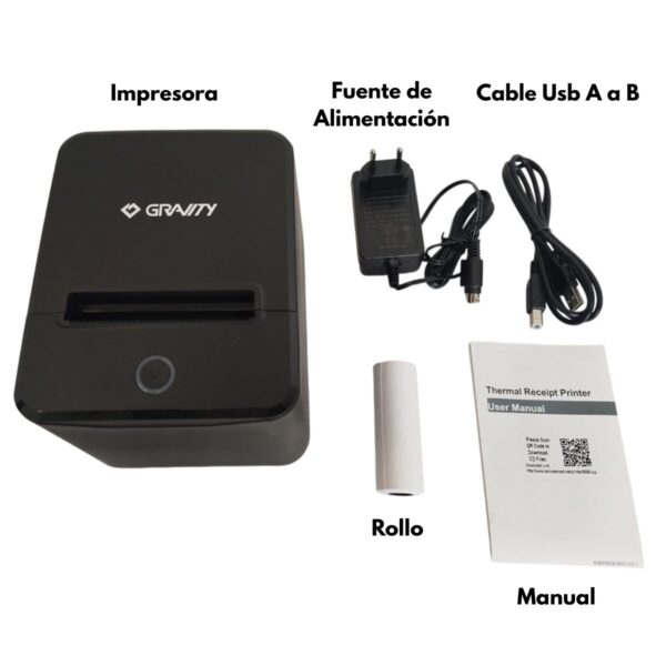 IMPRESORA TICKET 80mm USB + LAN - GRAVITY GV-8380