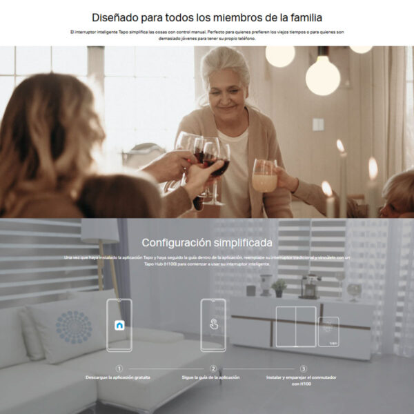 Interruptor de luz inteligente Llave de luz Tplink Tapo S220