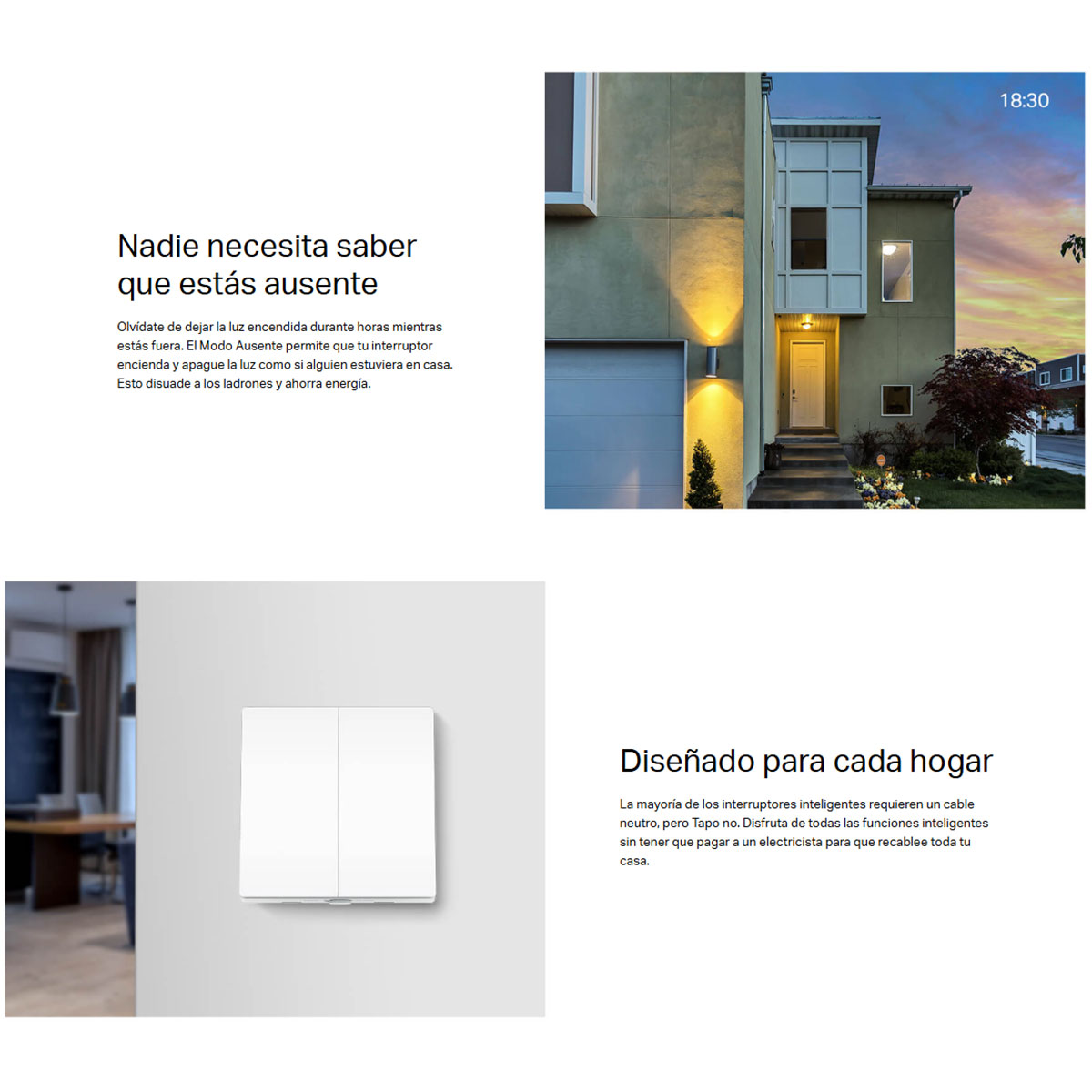 Interruptor de luz inteligente Llave de luz Tplink Tapo S220