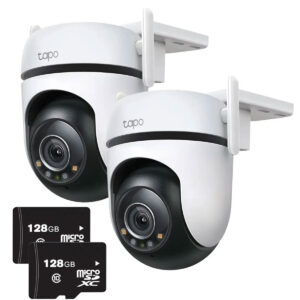 Kit X2 Cámaras Seguridad Exterior Tapo C520 + Memoria 128gb