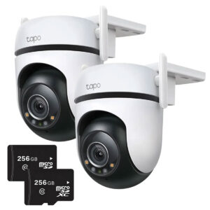 Kit x2 Cámaras Seguridad Exterior Tapo C520 + Memoria 256gb
