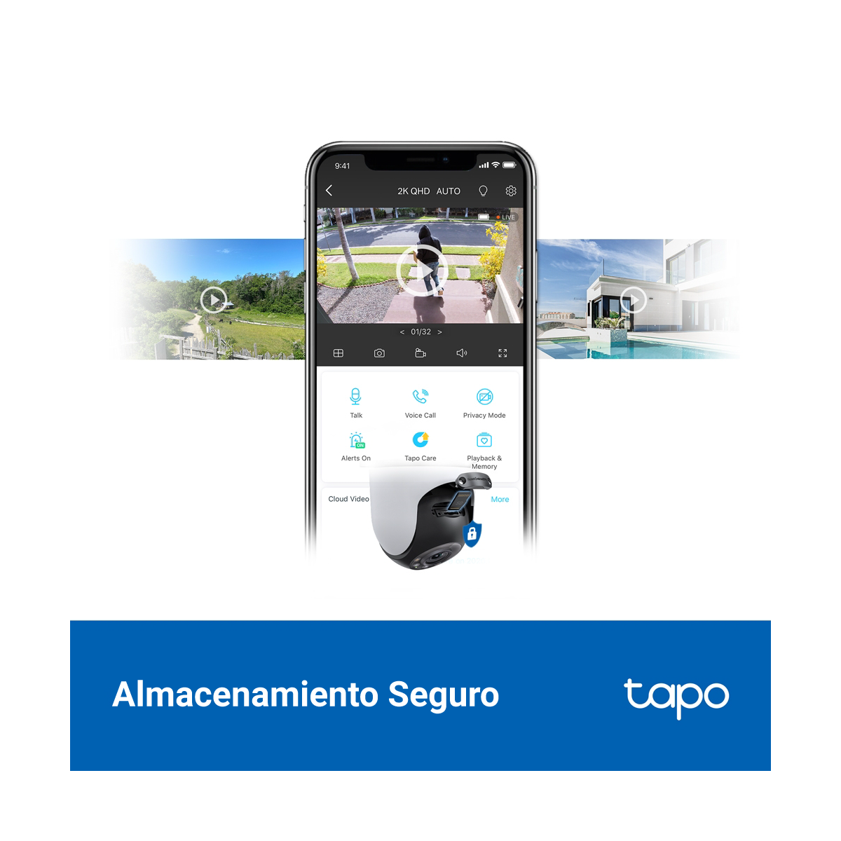 Kit x2 Cámaras Seguridad Exterior Tapo C520 + Memoria 256gb