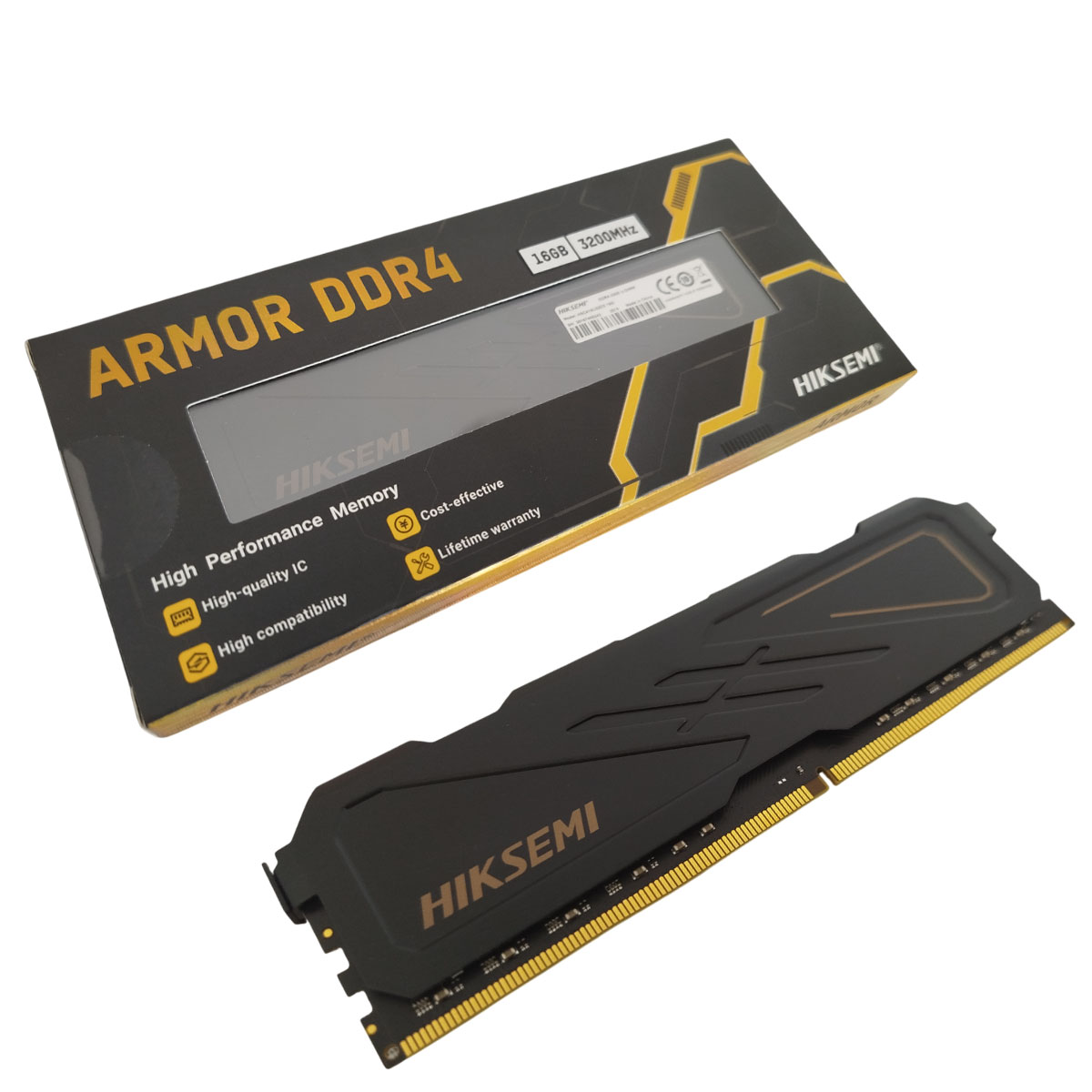 Memoria Ram Armor Gamer Ddr4 16Gb 3200 Mhz Disipador Negro