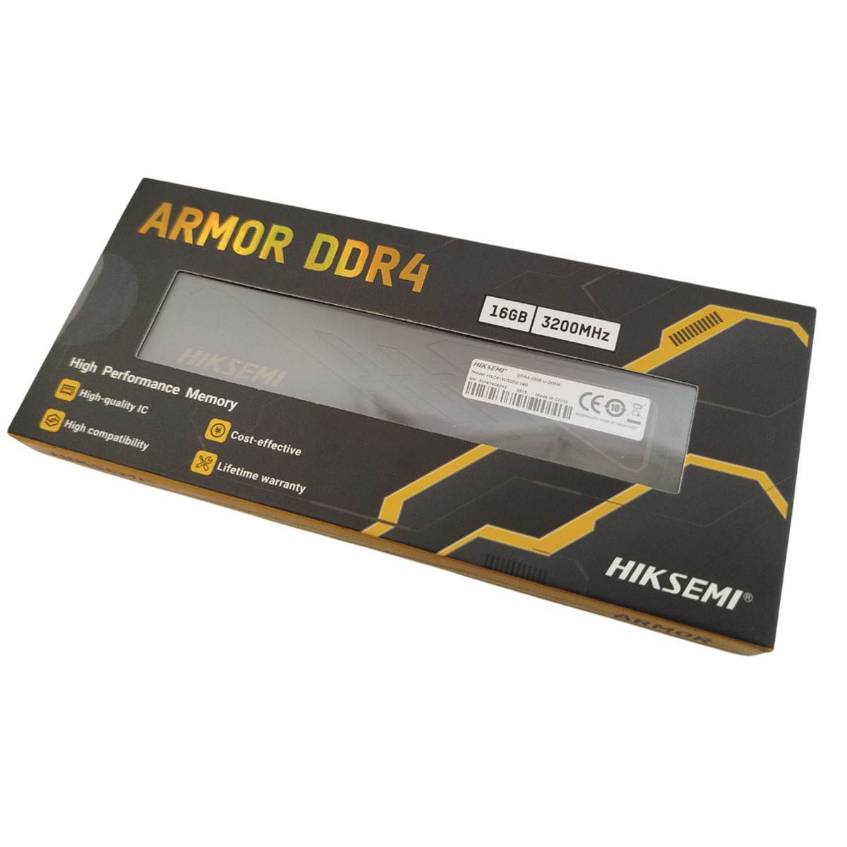 Memoria Ram Armor Gamer Ddr4 16Gb 3200 Mhz Disipador Negro