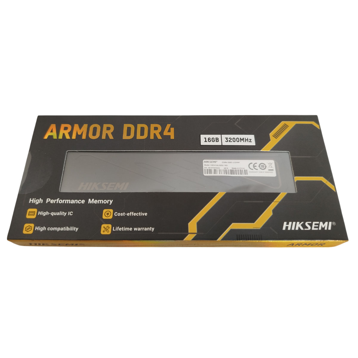 Memoria Ram Armor Gamer Ddr4 16Gb 3200 Mhz Disipador Negro
