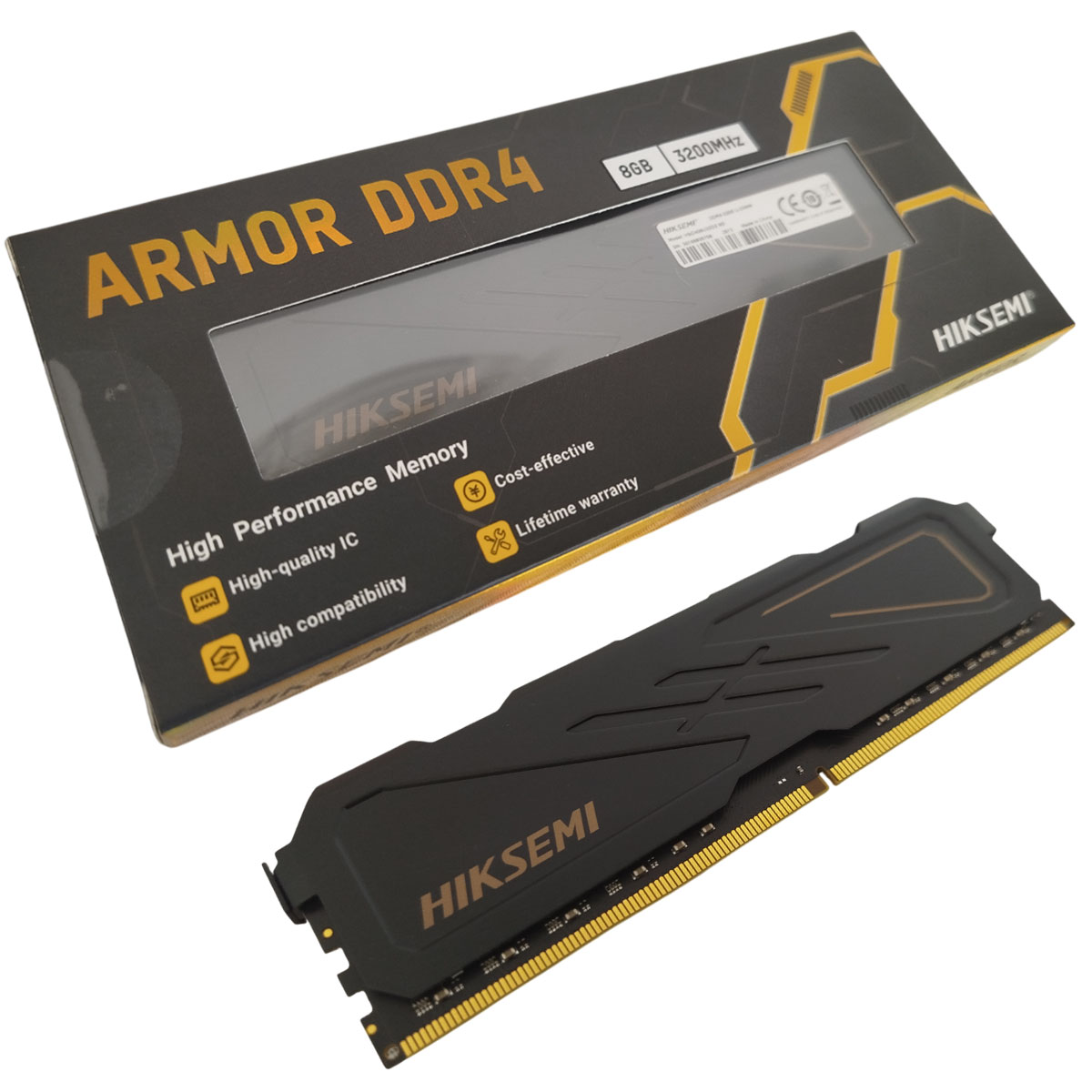 Memoria Ram Armor Gamer Ddr4 8Gb 3200 Mhz Disipador Negro