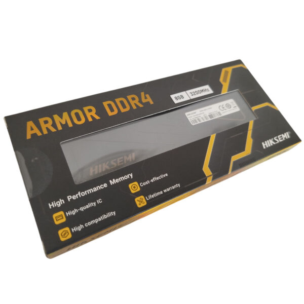 Memoria Ram Armor Gamer Ddr4 8Gb 3200 Mhz Disipador Negro