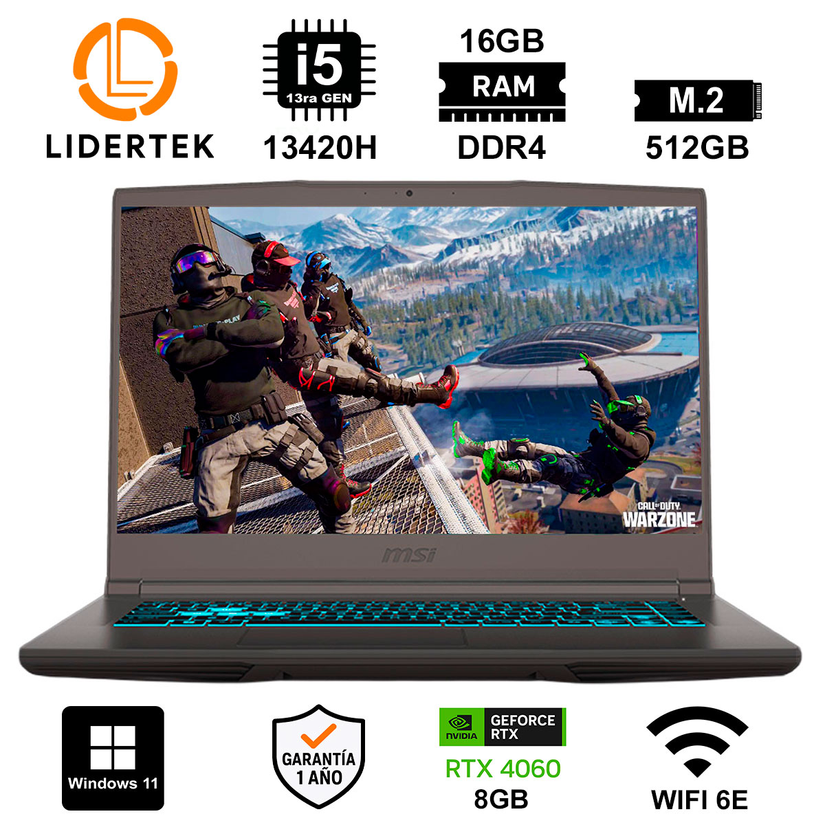 Notebook Gamer Msi i5 16Gb 512gb Rtx 4060 8gb Fhd Ips 144 Hz