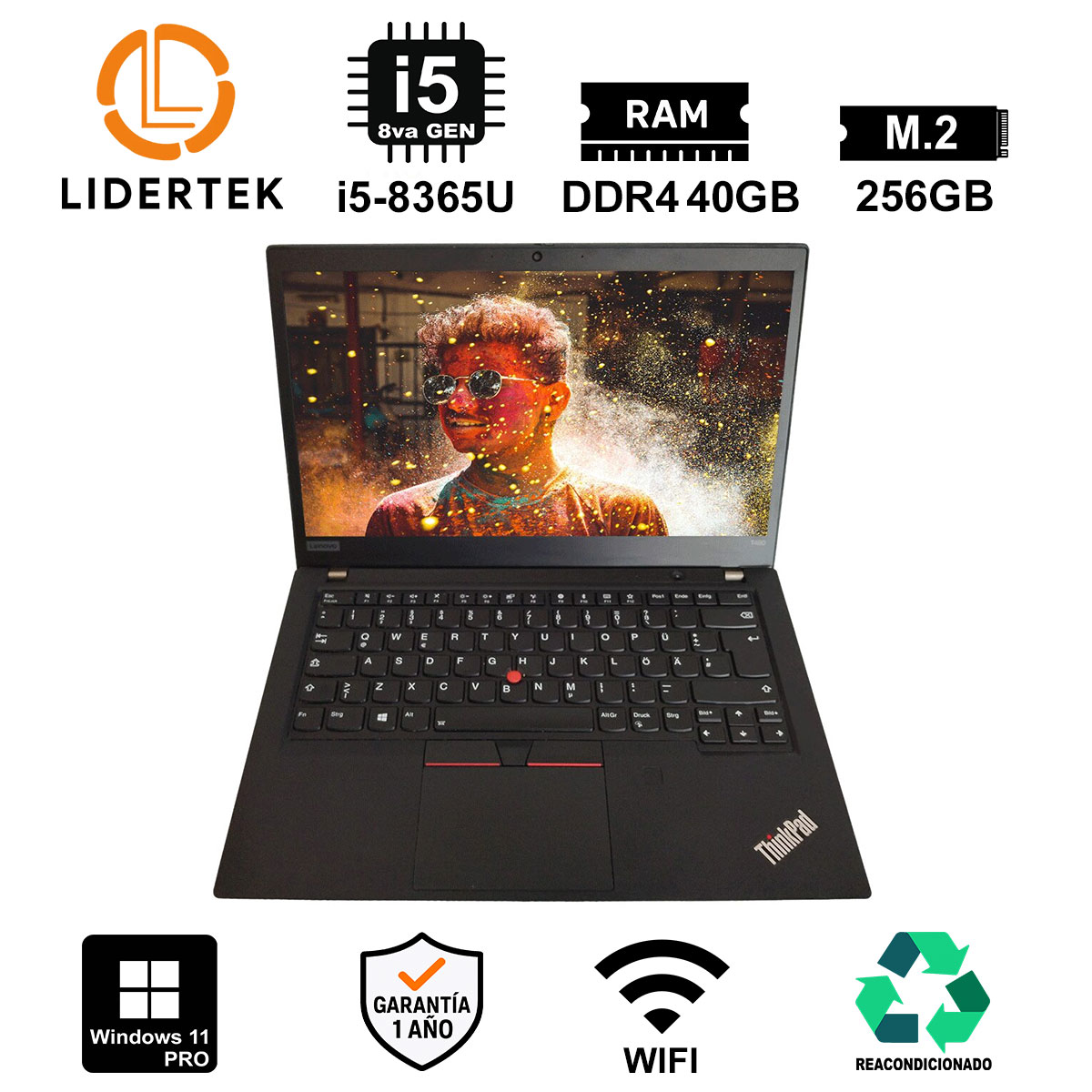 Notebook Lenovo Thinkpad i5 40gb Ram 256gb Ssd Win 11 Pro