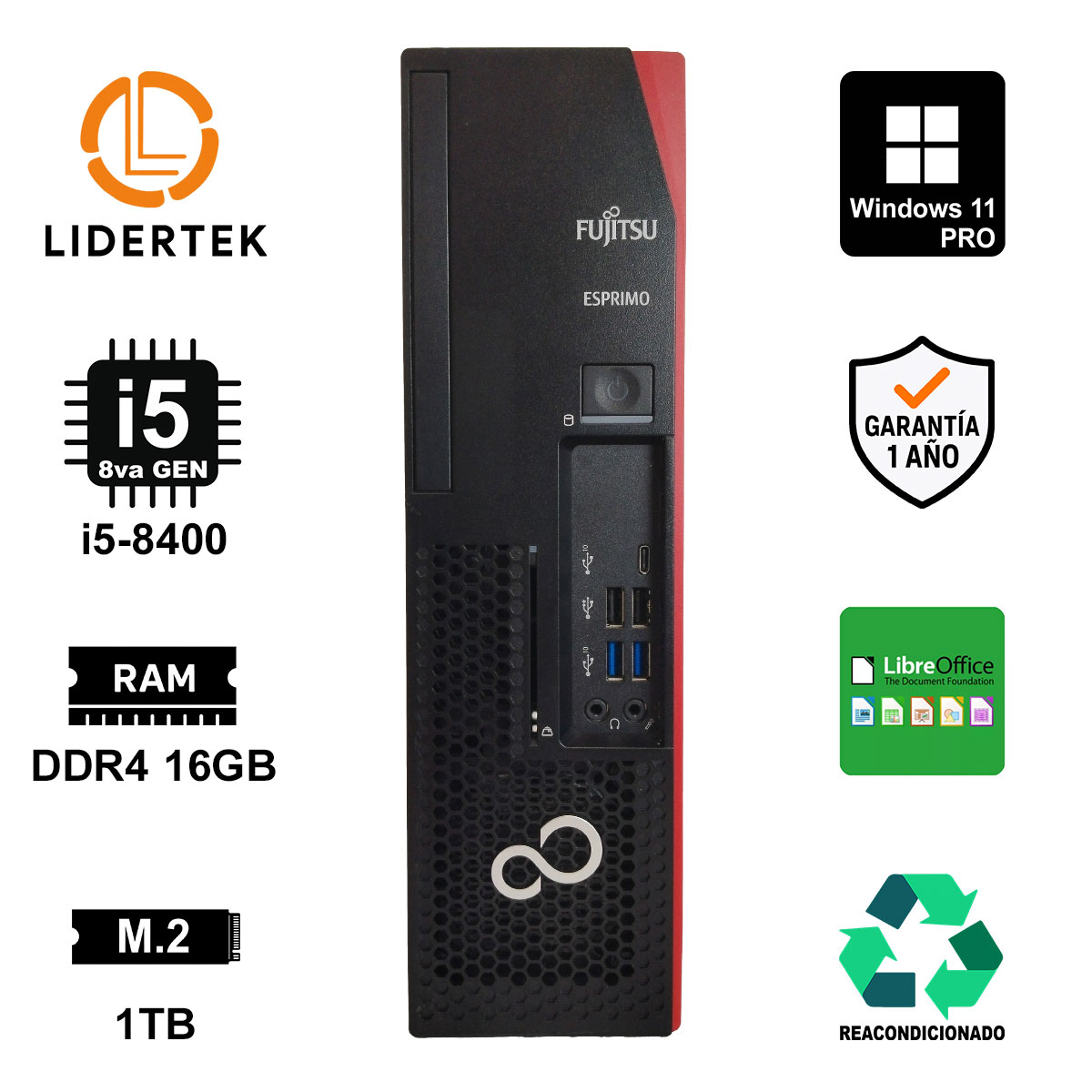 Pc Computadora G8 Intel Core I5 16gb Ram 1Tb Ssd Wifi W11