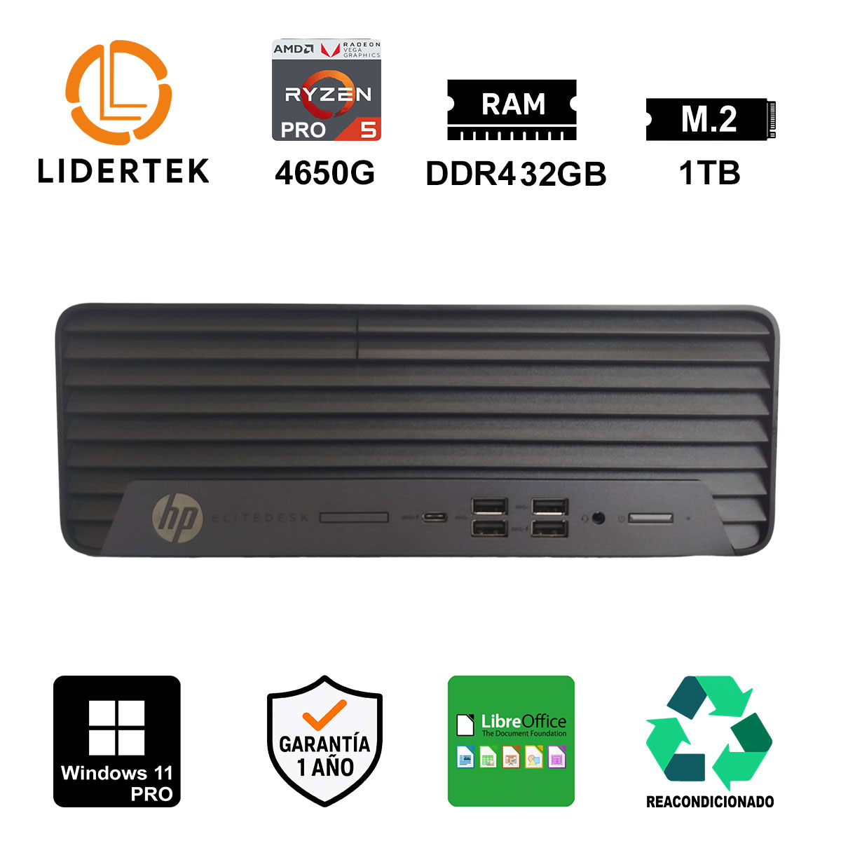 Pc Computadora Gamer Amd Ryzen 5 32gb Ssd M2 1Tb Win11 Pro