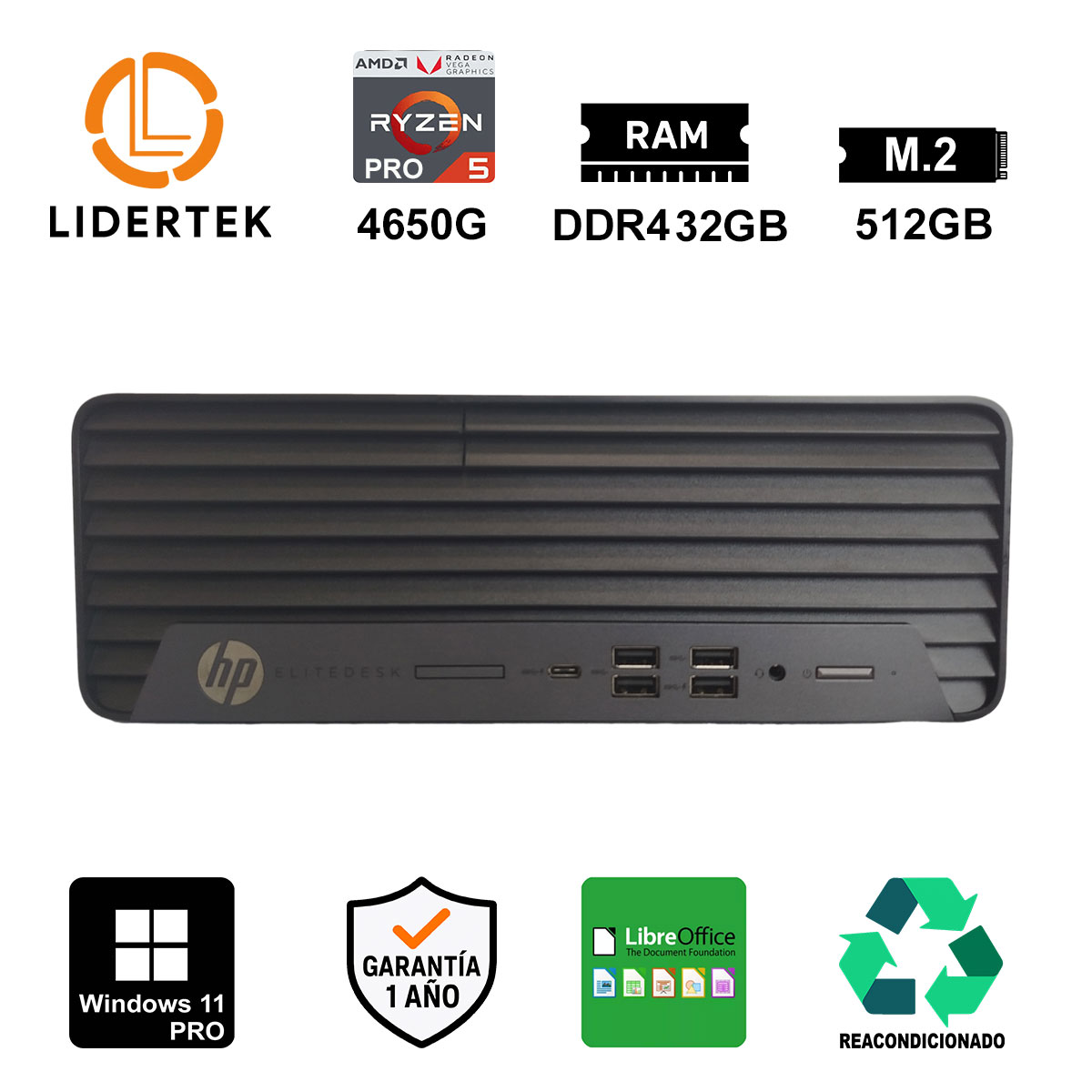 Pc Computadora Gamer Amd Ryzen 5 32gb Ssd M2 512gb Win11 Pro