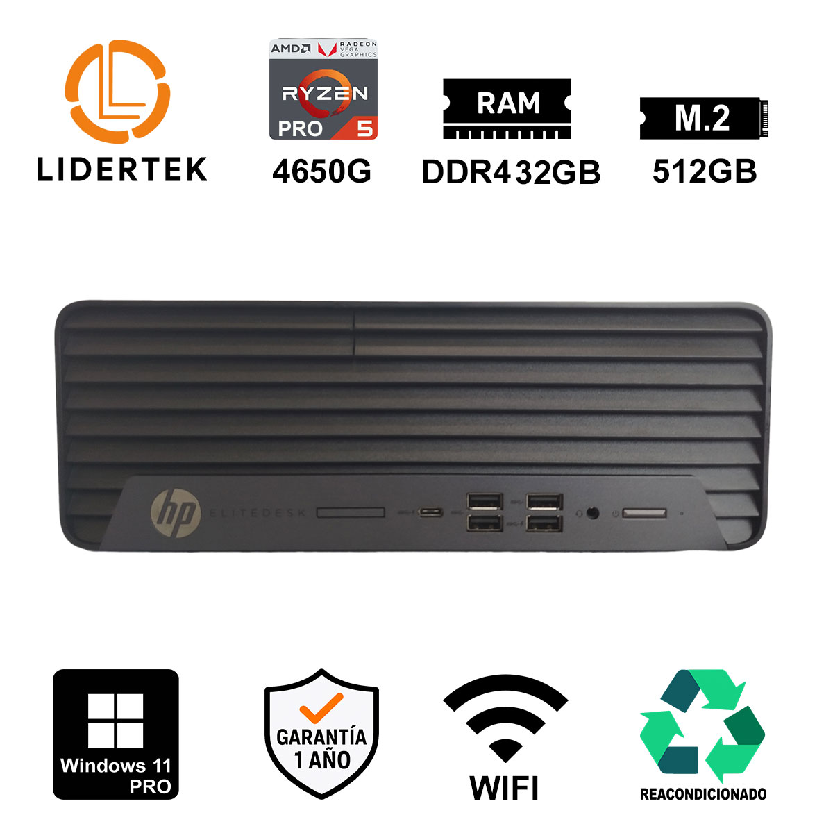 Pc Computadora Gamer Ryzen 5 32gb Ssd M2 512gb Wifi Win11