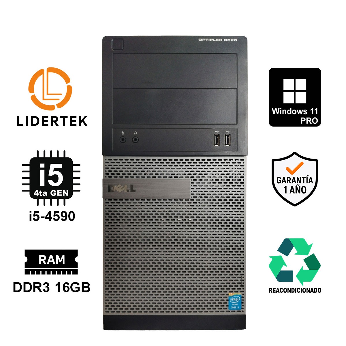 Pc Torre Computadora Core i5 + 16gb Ram Sin Disco Windows