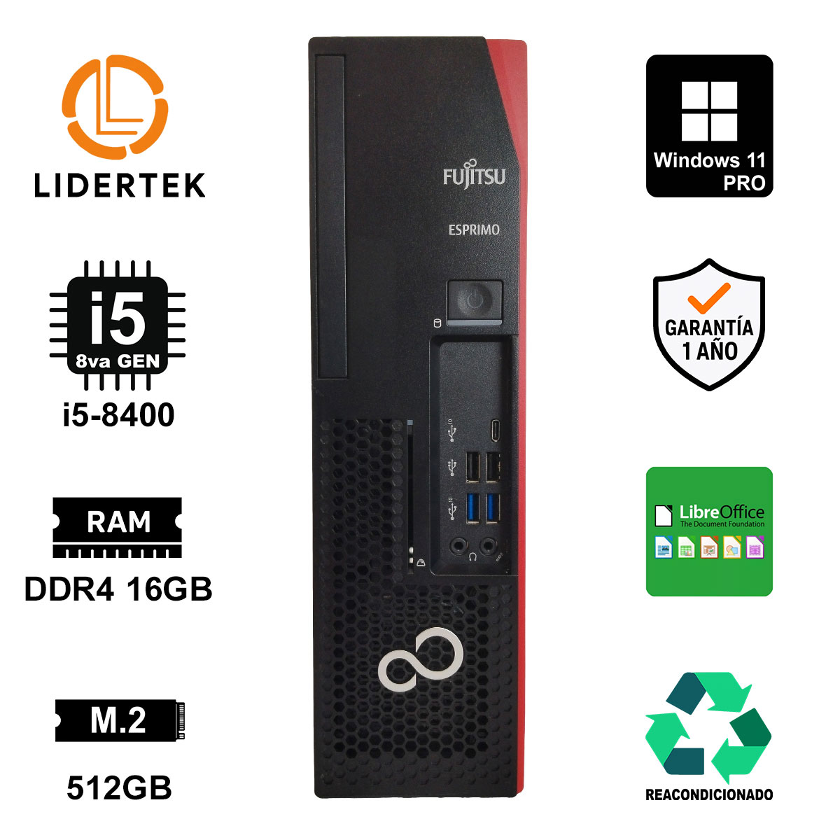Pc Torre Computadora G8 Core I5 16gb Ram 512gb Ssd Win11 Pro