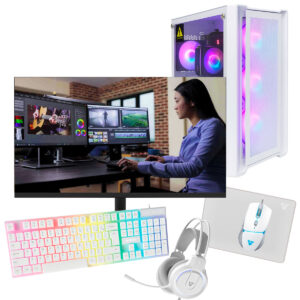 Pc Torre Gamer Amd Ryzen 5 16gb Ram Ssd 960 + Combo-Monitor
