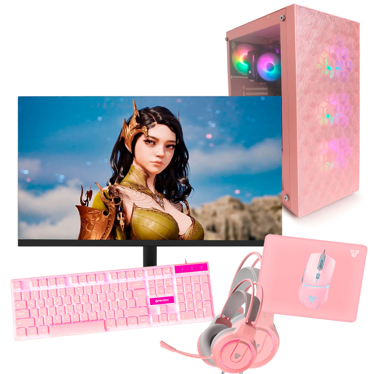 Pc Torre Gamer Ryzen 7 32gb Ram - Ssd 480gb + Combo Monitor