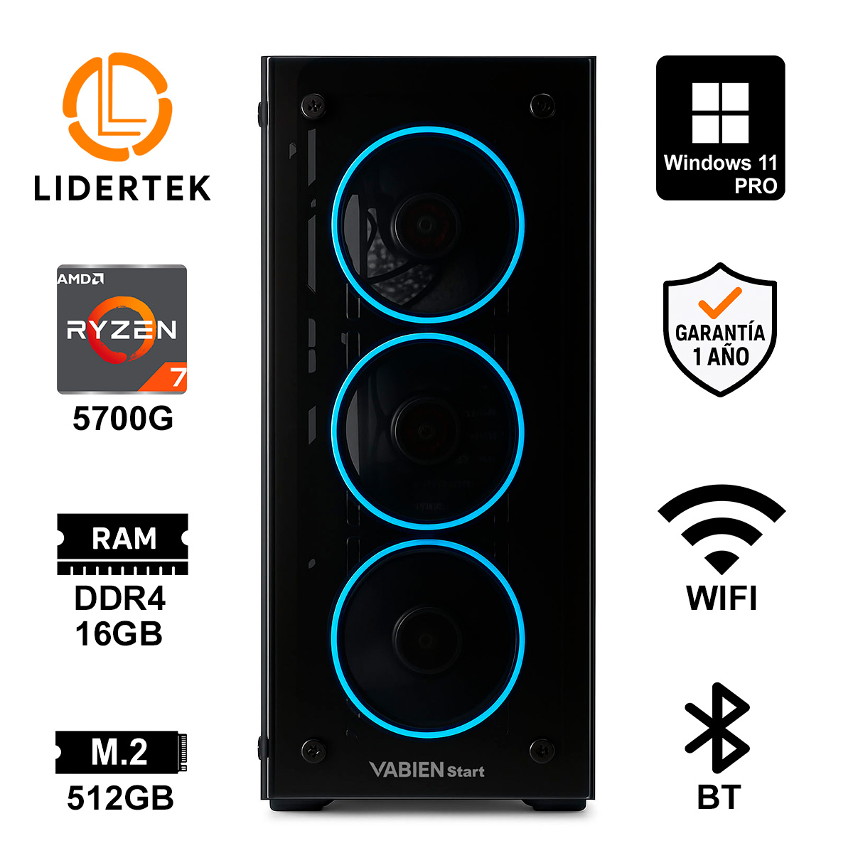 Pc Torre Gamer Ryzen 7 - 16gb Ram - Ssd 480gb - Raedon Vega