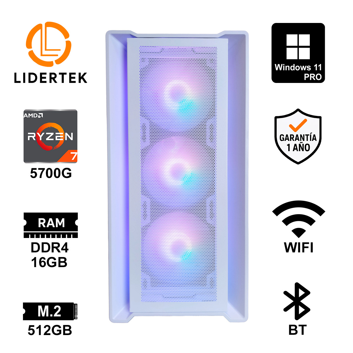 Pc Torre Gamer Ryzen 7 - 16gb Ram - Ssd 480gb - Raedon Vega