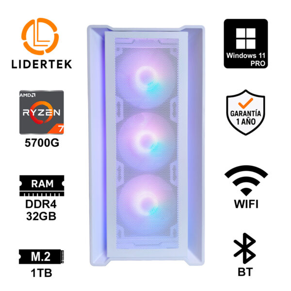 Pc Torre Gamer Ryzen 7 - 16gb Ram - Ssd 960gb - Raedon Vega