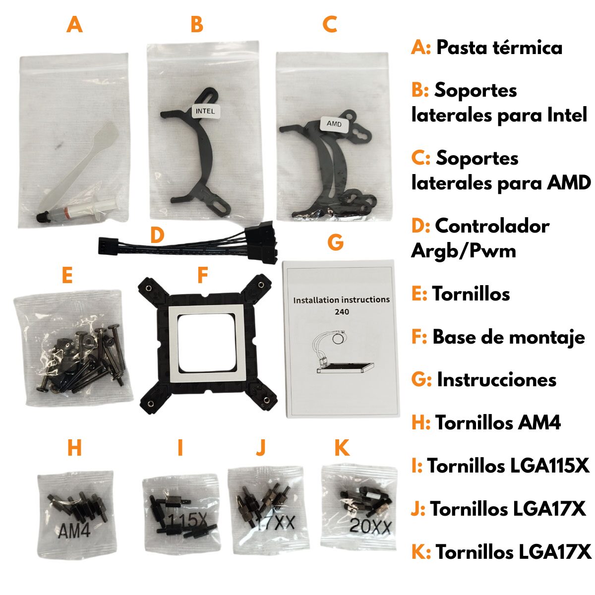 Refrigeracion Liquida Pc Argb 3 Fanes 120mm Sama Cy360 White